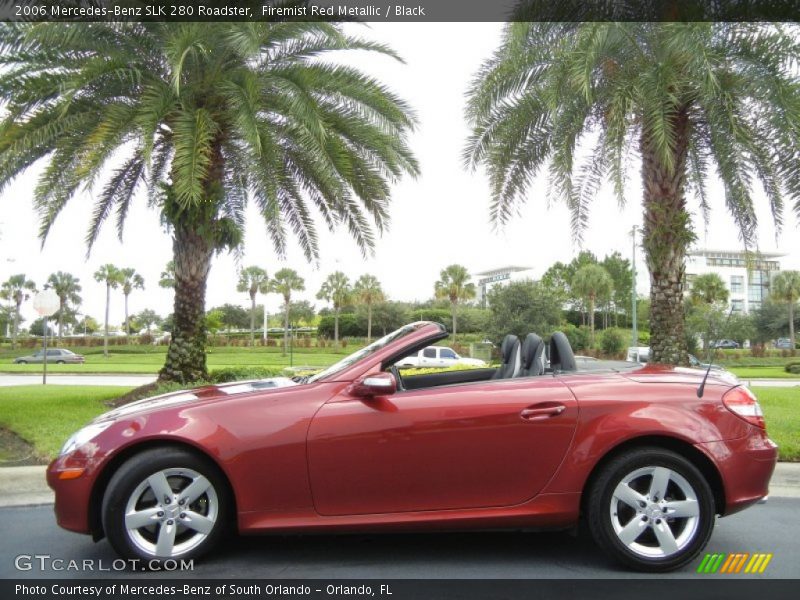 Firemist Red Metallic / Black 2006 Mercedes-Benz SLK 280 Roadster