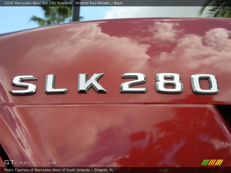 Firemist Red Metallic / Black 2006 Mercedes-Benz SLK 280 Roadster