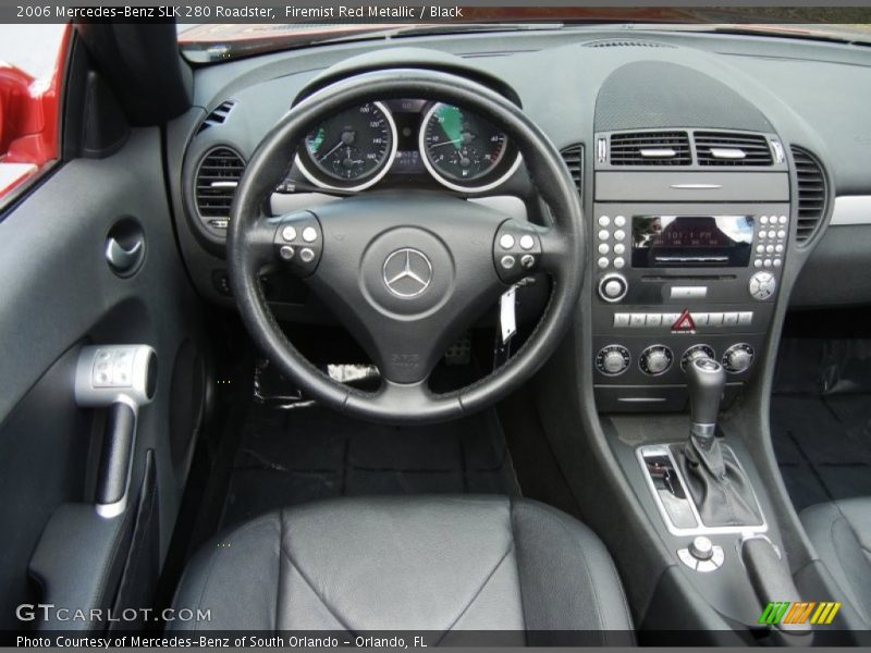 Firemist Red Metallic / Black 2006 Mercedes-Benz SLK 280 Roadster