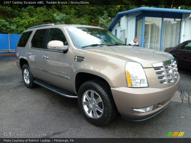 Radiant Bronze / Ebony/Ebony 2007 Cadillac Escalade AWD