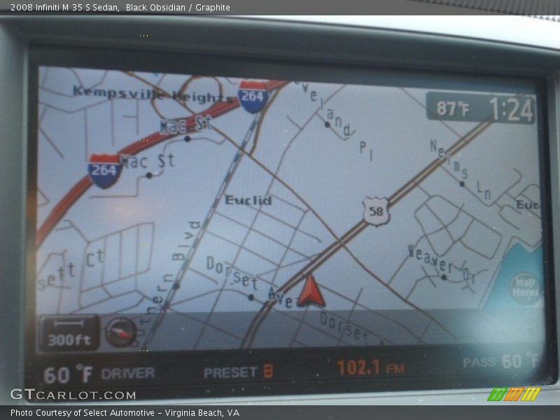Navigation of 2008 M 35 S Sedan