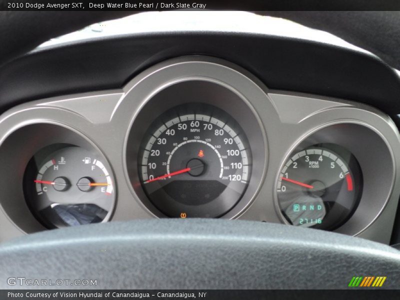 Deep Water Blue Pearl / Dark Slate Gray 2010 Dodge Avenger SXT