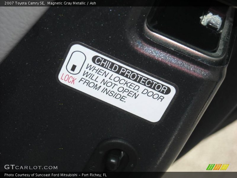Magnetic Gray Metallic / Ash 2007 Toyota Camry SE