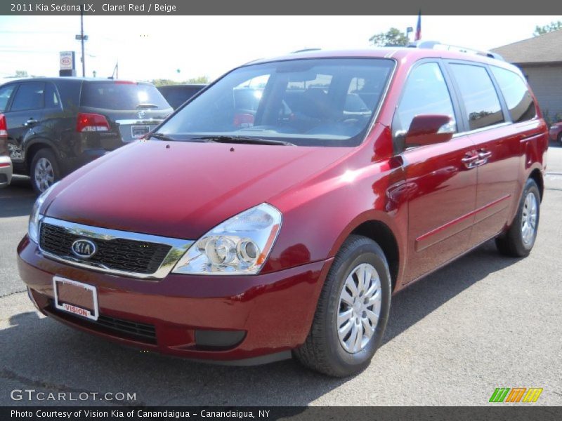 Claret Red / Beige 2011 Kia Sedona LX