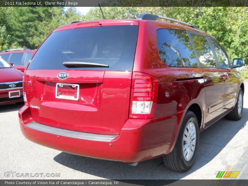 Claret Red / Beige 2011 Kia Sedona LX