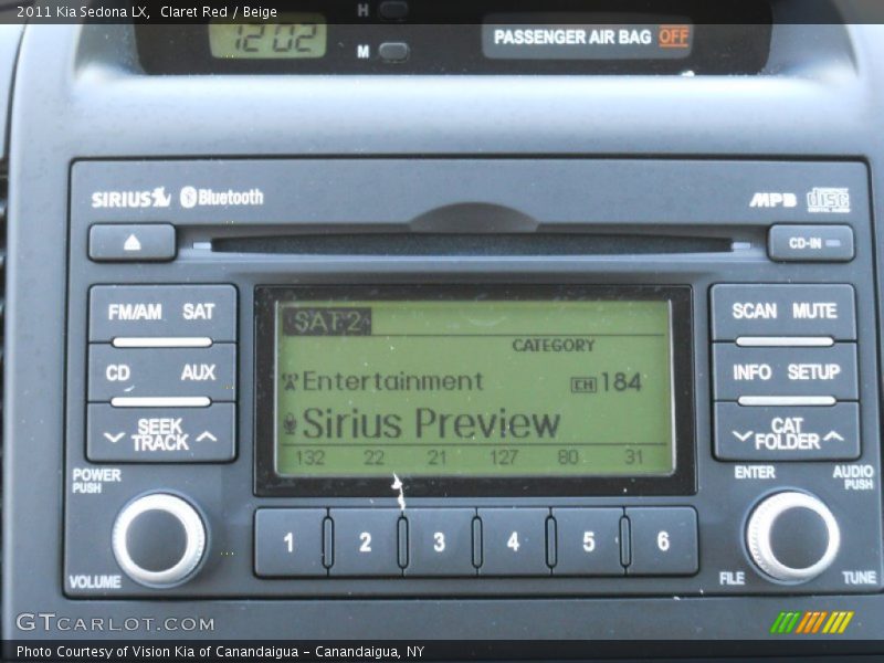 Claret Red / Beige 2011 Kia Sedona LX