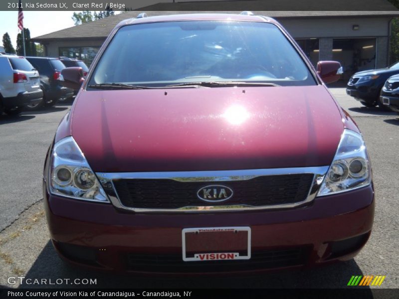 Claret Red / Beige 2011 Kia Sedona LX