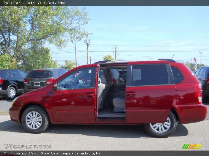 Claret Red / Beige 2011 Kia Sedona LX