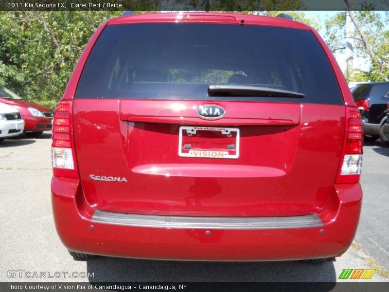 Claret Red / Beige 2011 Kia Sedona LX