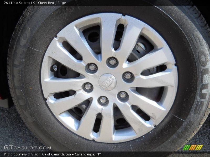 Claret Red / Beige 2011 Kia Sedona LX