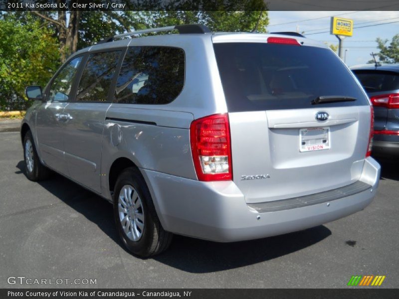 Clear Silver / Gray 2011 Kia Sedona LX