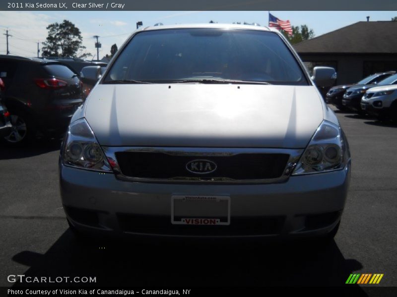 Clear Silver / Gray 2011 Kia Sedona LX