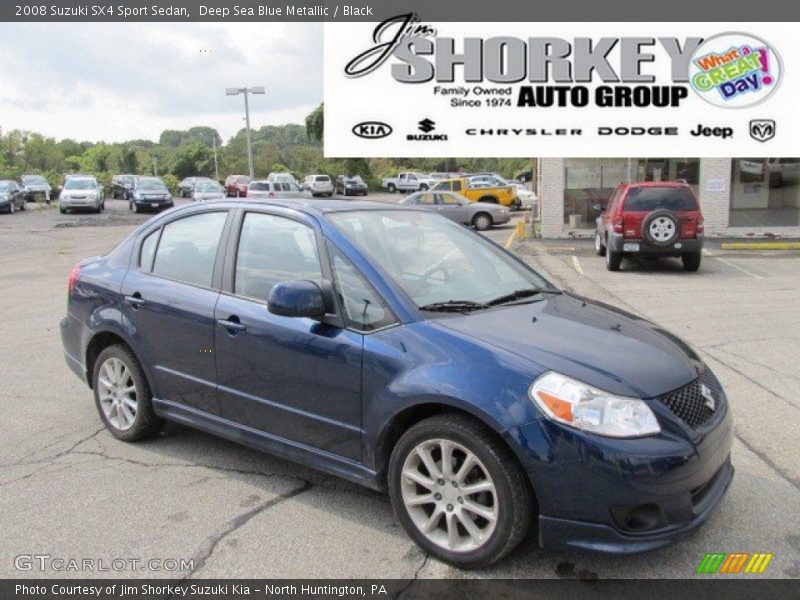 Deep Sea Blue Metallic / Black 2008 Suzuki SX4 Sport Sedan
