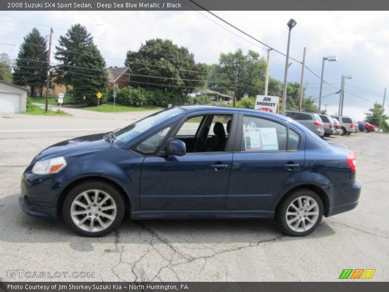 Deep Sea Blue Metallic / Black 2008 Suzuki SX4 Sport Sedan
