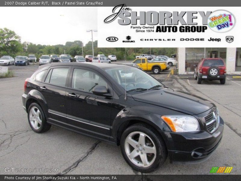 Black / Pastel Slate Gray/Red 2007 Dodge Caliber R/T