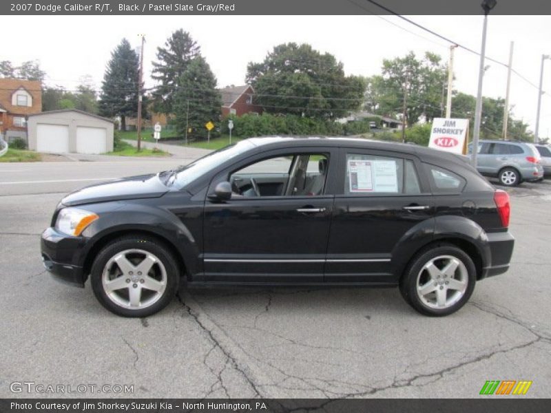 Black / Pastel Slate Gray/Red 2007 Dodge Caliber R/T