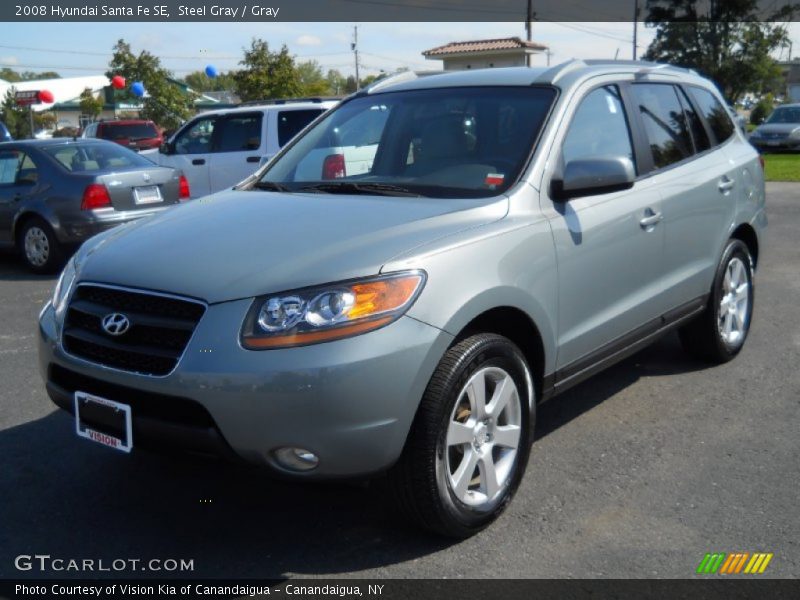Steel Gray / Gray 2008 Hyundai Santa Fe SE