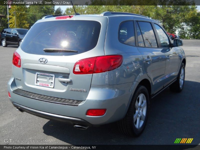 Steel Gray / Gray 2008 Hyundai Santa Fe SE