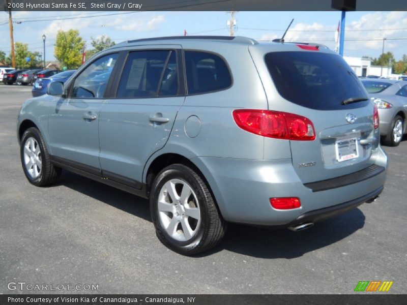 Steel Gray / Gray 2008 Hyundai Santa Fe SE
