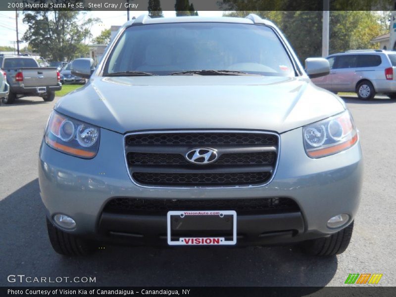 Steel Gray / Gray 2008 Hyundai Santa Fe SE
