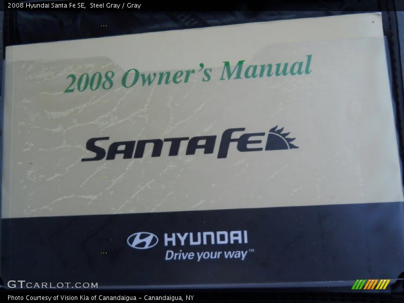 Steel Gray / Gray 2008 Hyundai Santa Fe SE