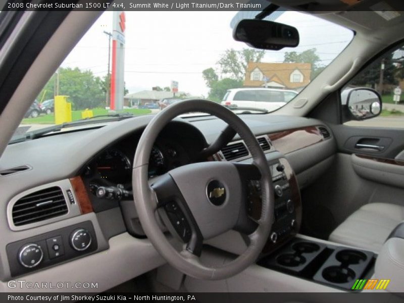 Summit White / Light Titanium/Dark Titanium 2008 Chevrolet Suburban 1500 LT 4x4