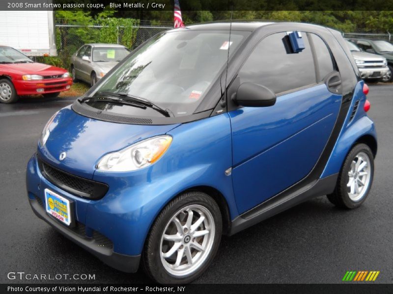 Blue Metallic / Grey 2008 Smart fortwo passion coupe