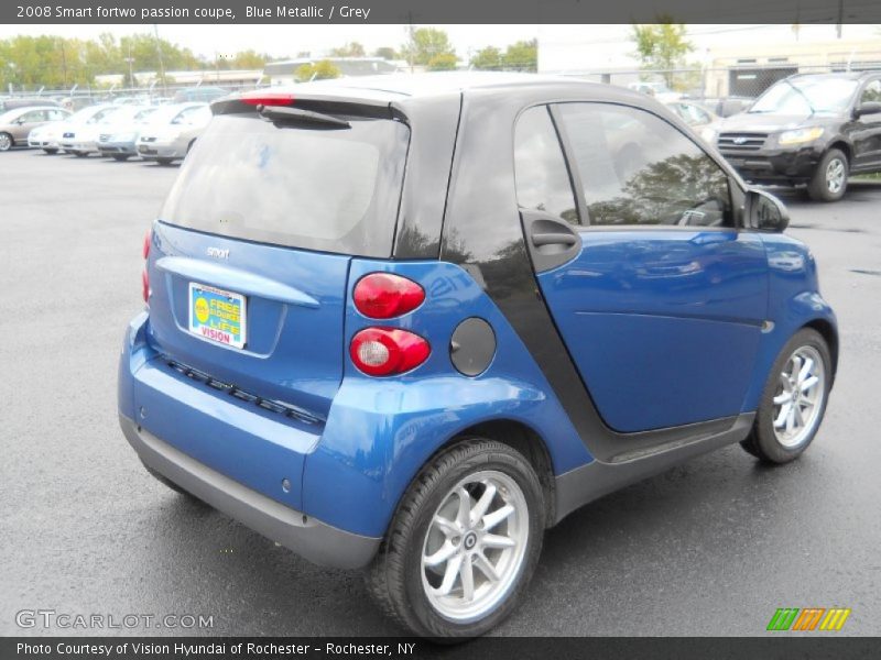 Blue Metallic / Grey 2008 Smart fortwo passion coupe