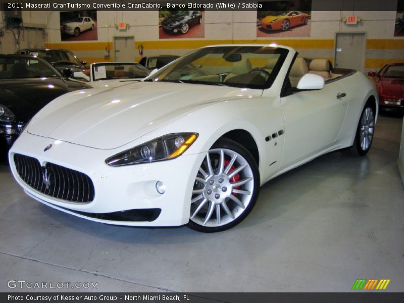 Bianco Eldorado (White) / Sabbia 2011 Maserati GranTurismo Convertible GranCabrio