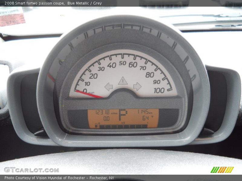 Blue Metallic / Grey 2008 Smart fortwo passion coupe