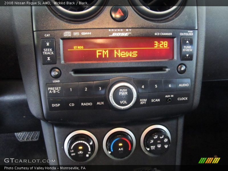 Wicked Black / Black 2008 Nissan Rogue SL AWD