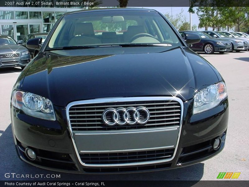 Brilliant Black / Beige 2007 Audi A4 2.0T Sedan