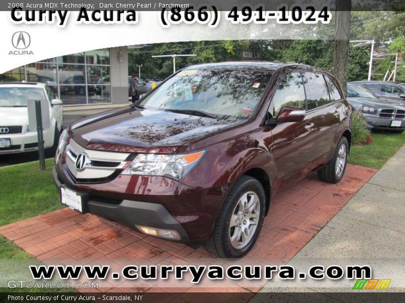 Dark Cherry Pearl / Parchment 2008 Acura MDX Technology