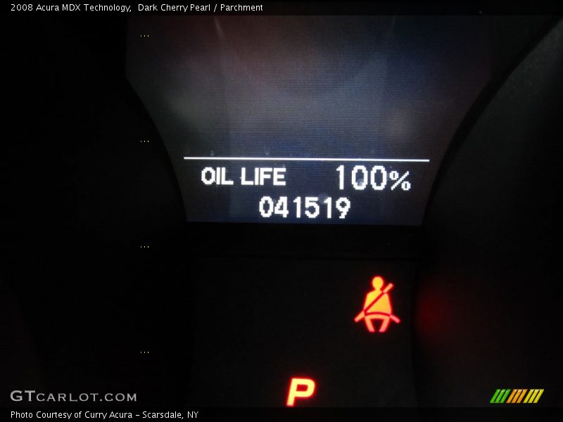 Dark Cherry Pearl / Parchment 2008 Acura MDX Technology