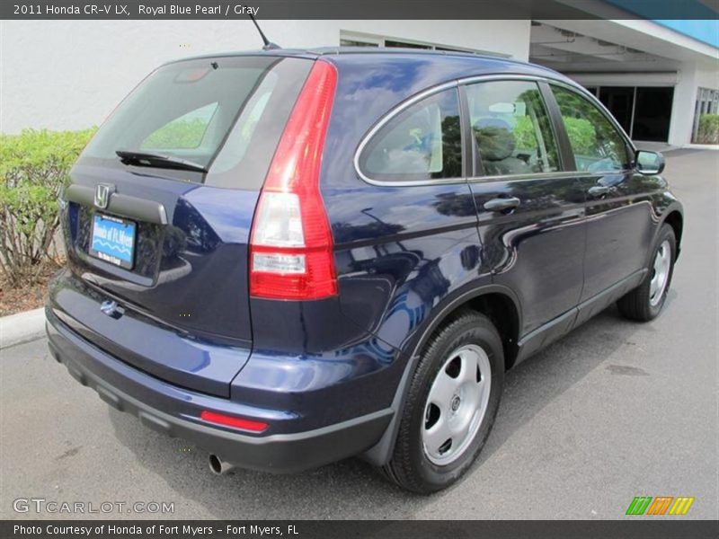Royal Blue Pearl / Gray 2011 Honda CR-V LX