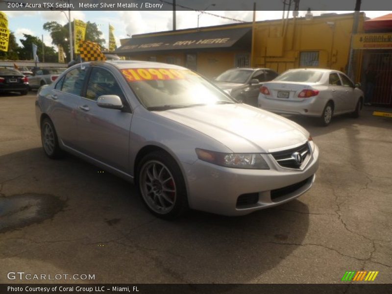 Meteor Silver Metallic / Ebony 2004 Acura TSX Sedan