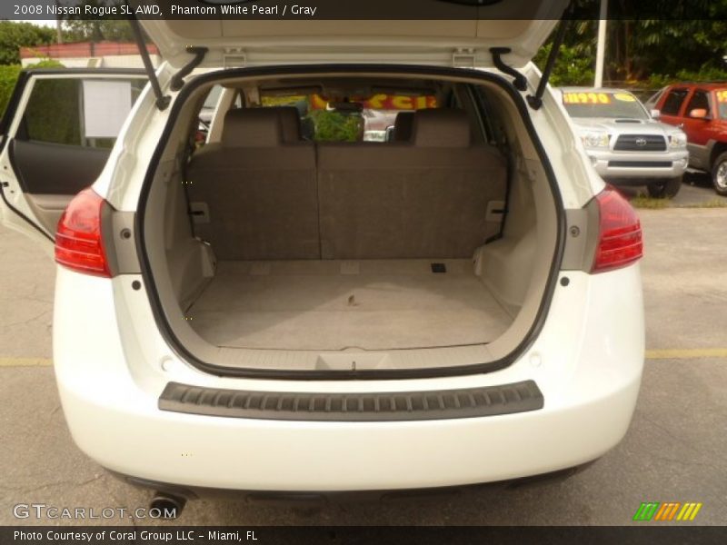 Phantom White Pearl / Gray 2008 Nissan Rogue SL AWD