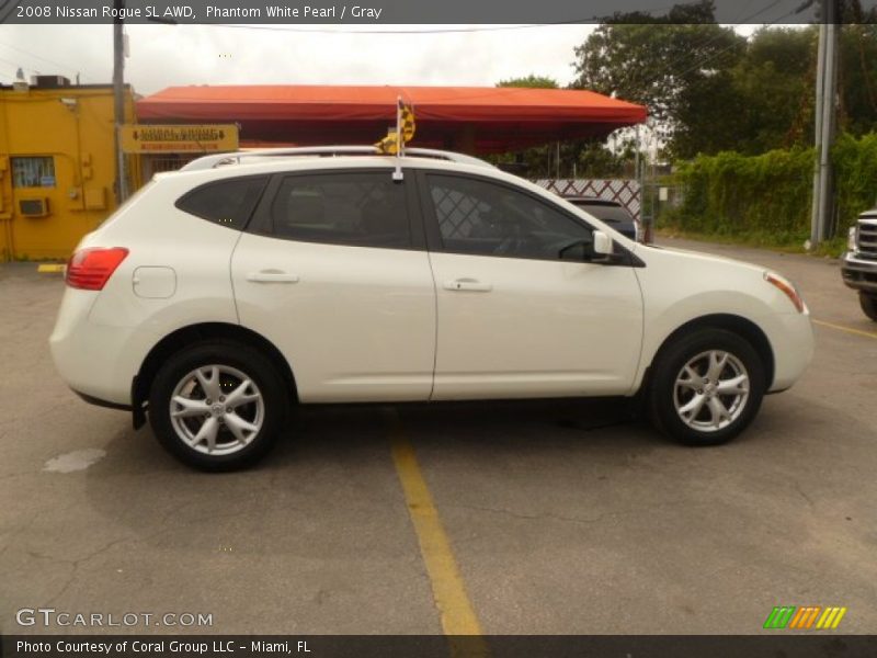 Phantom White Pearl / Gray 2008 Nissan Rogue SL AWD