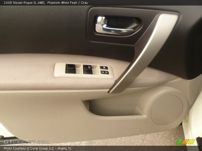 Phantom White Pearl / Gray 2008 Nissan Rogue SL AWD