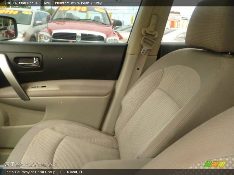 Phantom White Pearl / Gray 2008 Nissan Rogue SL AWD