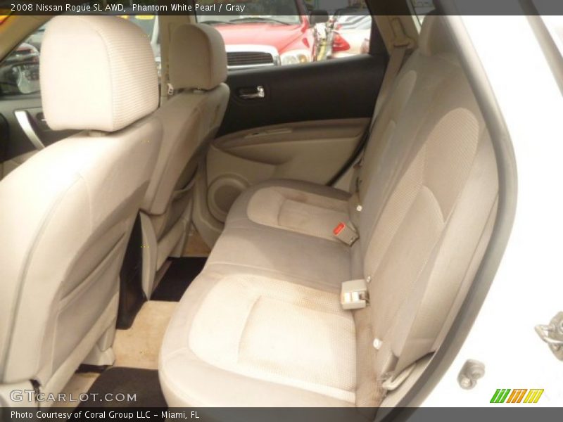 Phantom White Pearl / Gray 2008 Nissan Rogue SL AWD