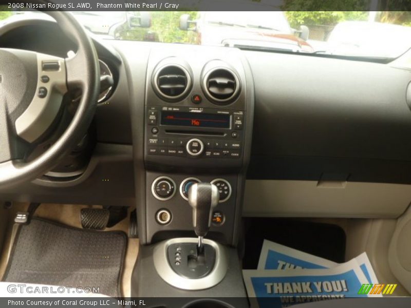 Phantom White Pearl / Gray 2008 Nissan Rogue SL AWD