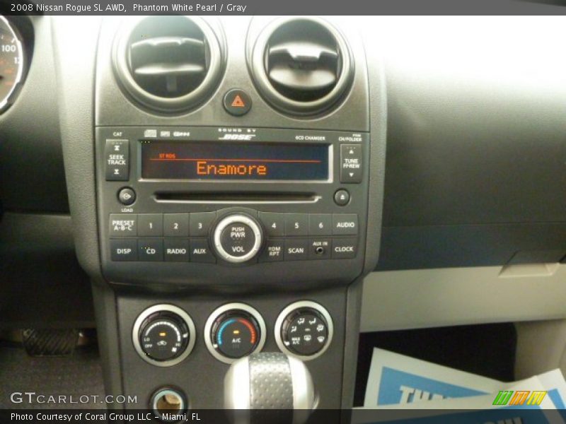 Phantom White Pearl / Gray 2008 Nissan Rogue SL AWD