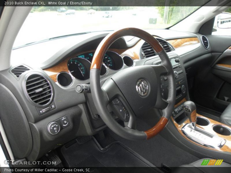 White Opal / Ebony/Ebony 2010 Buick Enclave CXL