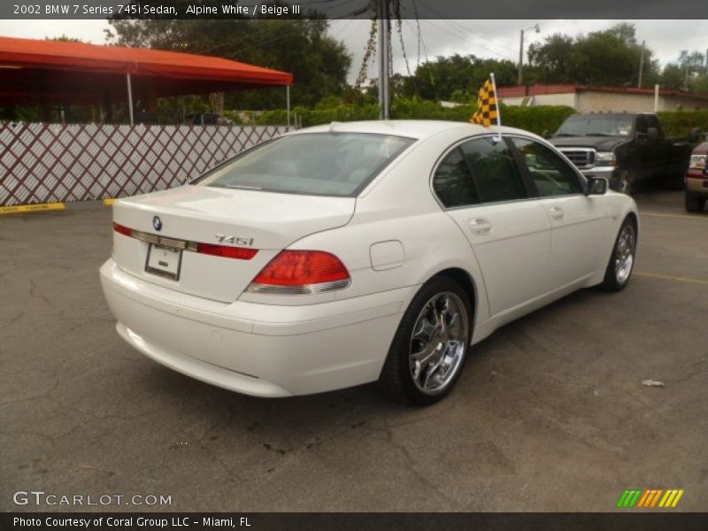 Alpine White / Beige III 2002 BMW 7 Series 745i Sedan
