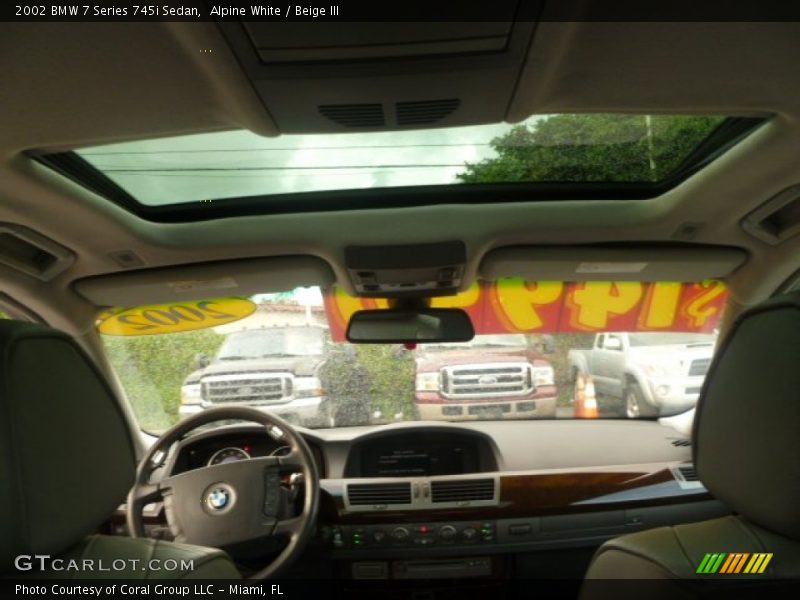 Alpine White / Beige III 2002 BMW 7 Series 745i Sedan
