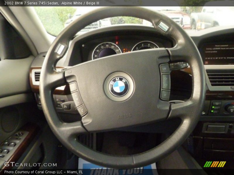 Alpine White / Beige III 2002 BMW 7 Series 745i Sedan