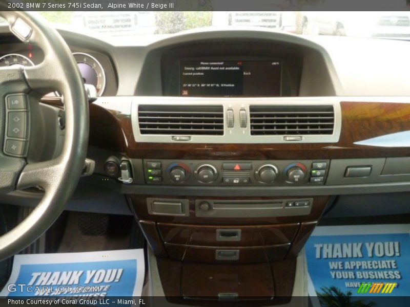 Alpine White / Beige III 2002 BMW 7 Series 745i Sedan