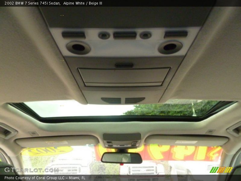 Alpine White / Beige III 2002 BMW 7 Series 745i Sedan