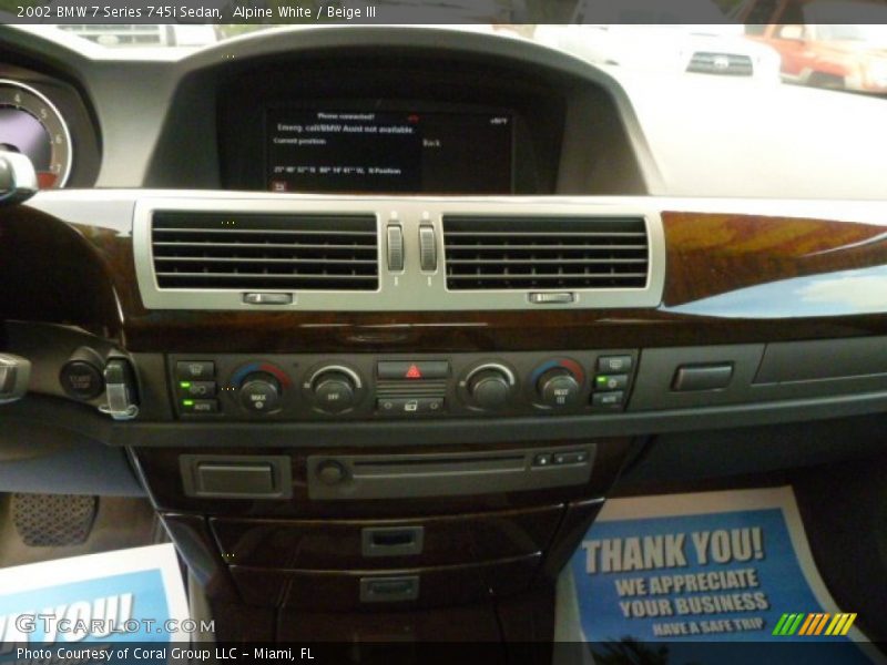 Alpine White / Beige III 2002 BMW 7 Series 745i Sedan